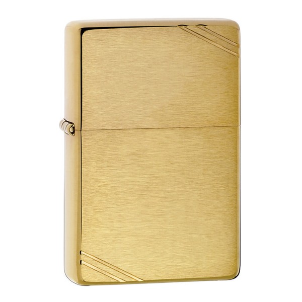 Zippo Brushed Brass Lighter Vintage