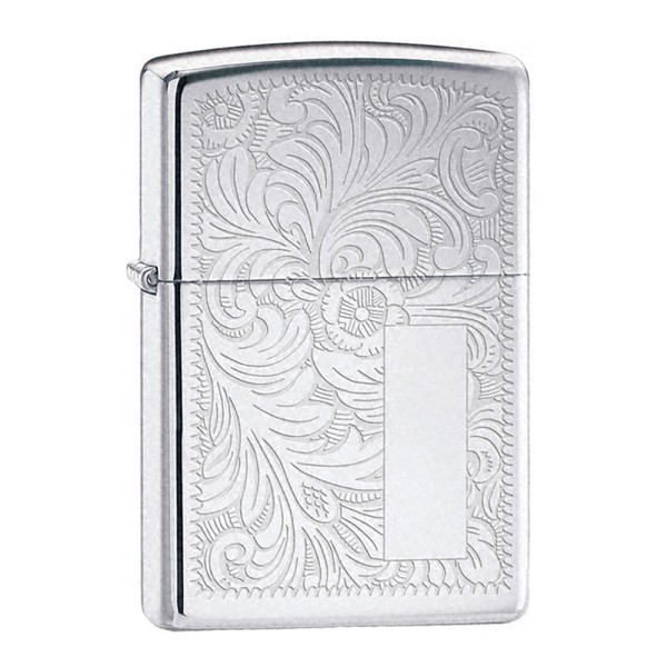 Zippo High Polished Chrome Lighter Venetian