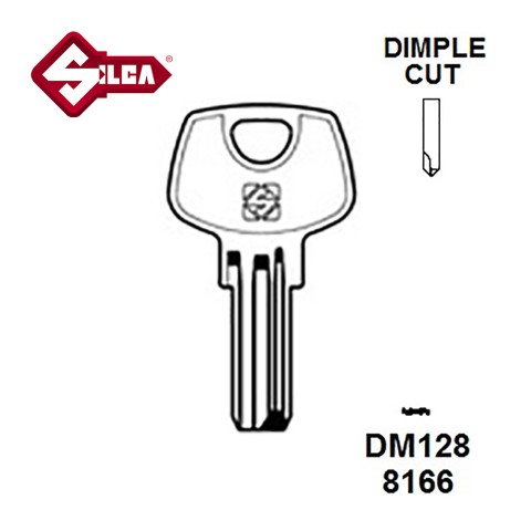 Silca DM128 DOM Dimple Cylinder Blank JMA DOM39 HD DM128