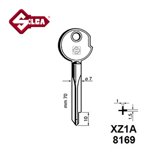 Silca XZ1A Cruciform Key JMA ZE1X 