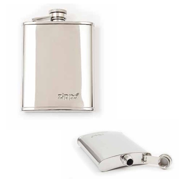 Zippo Hip Flask, Polished Stainless Steel, 6oz, 2005268