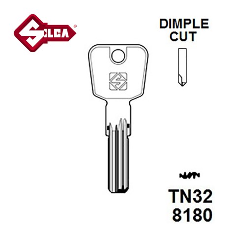 Silca TN32 Titan Security Dimple Blank 
