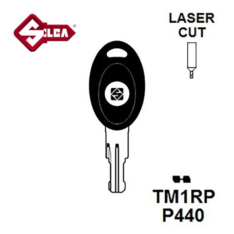 Silca TM1RP Trimark Dimple Plastic Top Security Blank