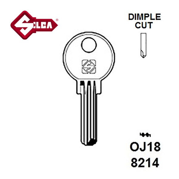 Silca OJ18 Ojmar Dimple Blank JMA OJ204 