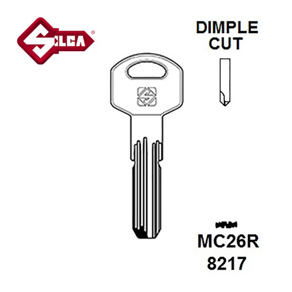 Silca MC26R MCM Dimple Blank JMA MCM27 