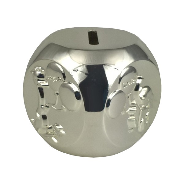 Dice Shape Money Bank Silver Plated Zinc Alloy