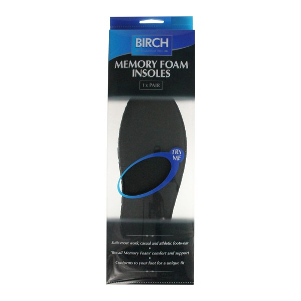 Birch Memory Foam Insoles Ladies
