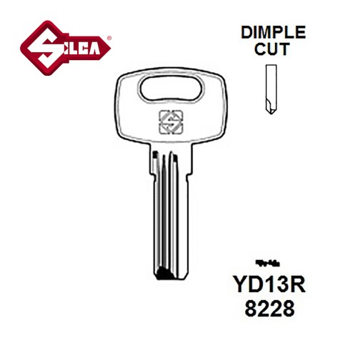 Silca YD13R Yardeni Dimple Security Cylinder Blank JMA YAR3 