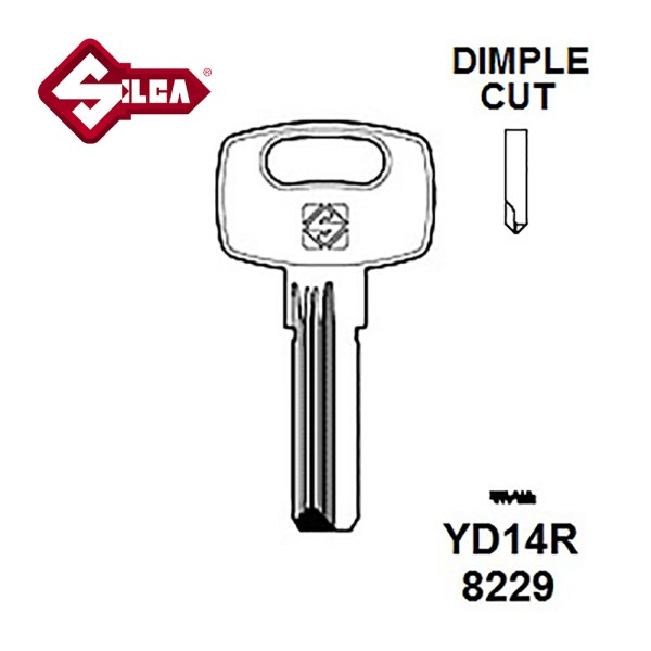 Silca YD14R Yardeni Dimple Security Cylinder Blank JMA YAR4D 