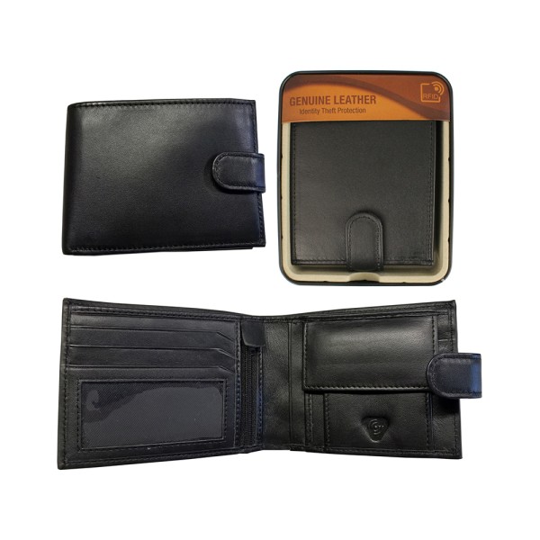 RFID Sheep Leather Wallet in Tin