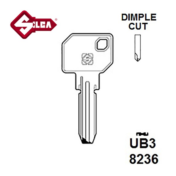 Silca UB3 Urbis Dimple Blank 