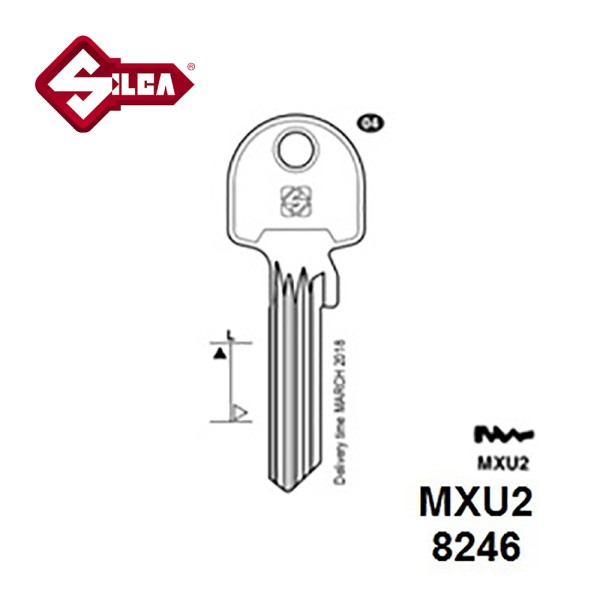 Silca MXU2 - Maxus Cylinder Blank JMA MXKB7 T45