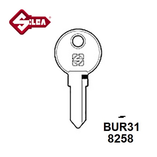 Silca BUR31 Burg Mailbox Cylinder Blank JMA BUR24 