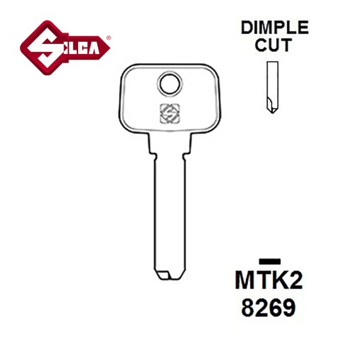 Silca MTK2 MUL T LOCK Dimple Blank 
