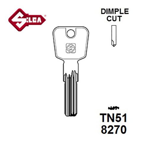 Silca TN51 Titan Dimple Blank 