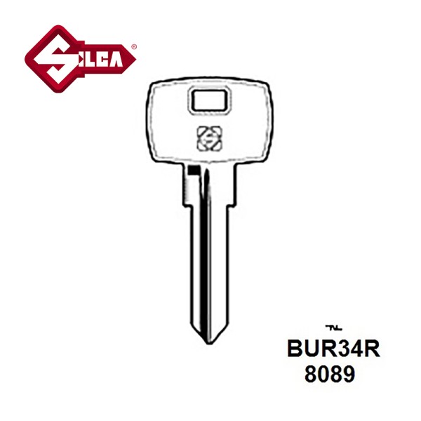 Silca BUR34R Burg Cylinder Blank JMA BUR23D 