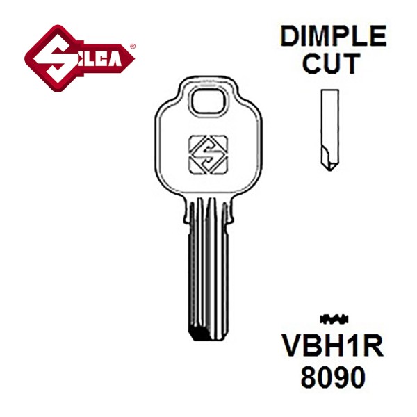 Silca VBH1R VBH Dimple Security Cylinder Blank