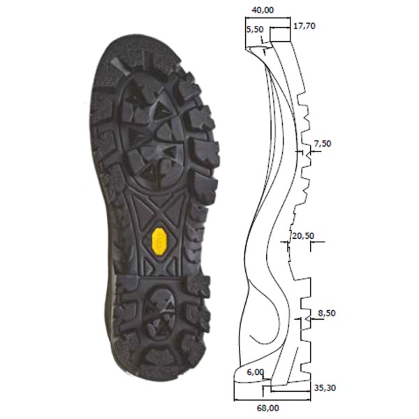 Vibram 1550 Vertige Sole Unit