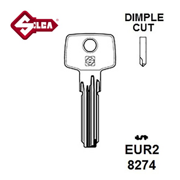 Silca EUR2 Euro Plus Dimple Blank 