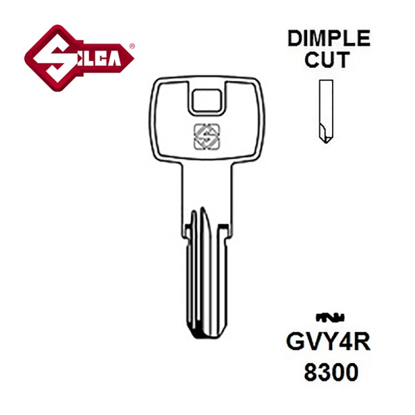 Silca GVY4R Gevy Security Dimple Blank 