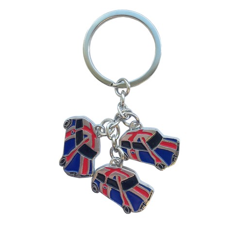 Union Jack Charm Key Ring Three Minis