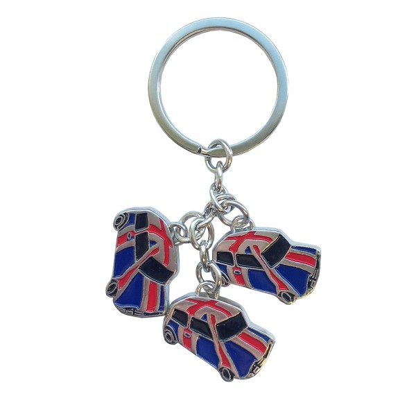 Union Jack Charm Key Ring Three Minis