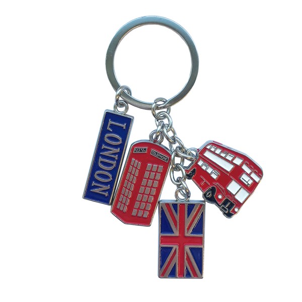 London Key Ring Phoe BusFlag & Tag