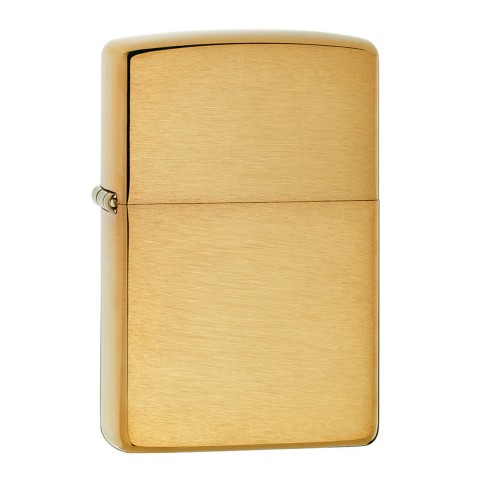 Zippo Brushed Brass Lighter (Plain)