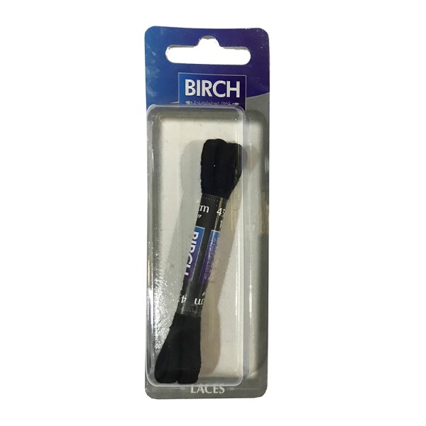 Birch Blister Pack Laces Fine Flat (Pack of 6)