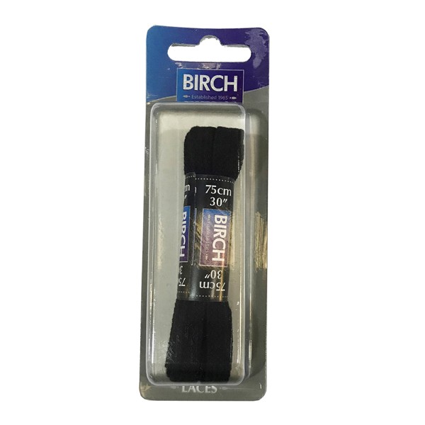 Birch Blister Pack Laces Flat (Pack of 6)