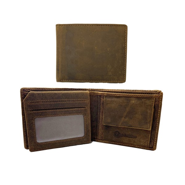 Birch Crazy Horse Distressed Leather Wallet with RFID. Special Clearance 25% Discount