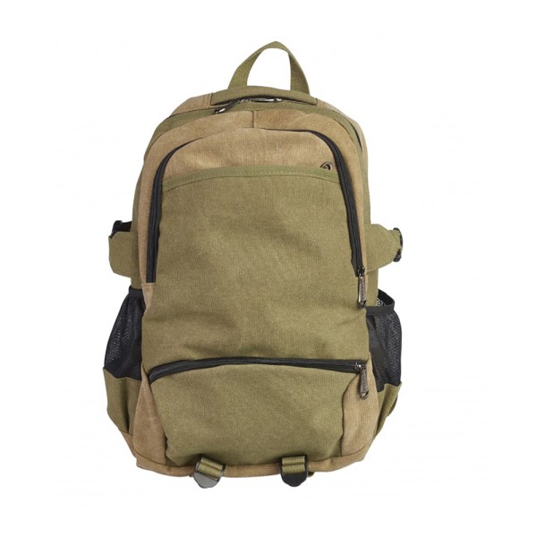 Canvas Back Pack with Top Zip