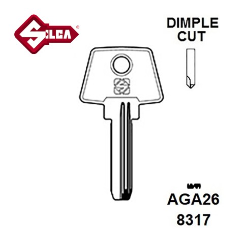 Silca AGA26 AGA Security Dimple Blank 