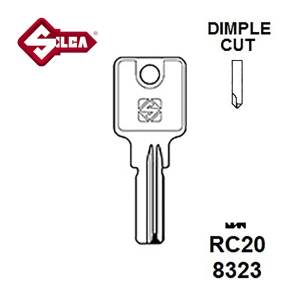 Silca RC20 CINA Security Dimple Blank 