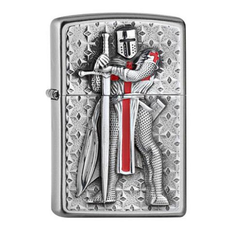 Zippo Lighter Brushed Chrome Templer II
