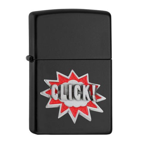 Zippo Lighter Black Matte Click