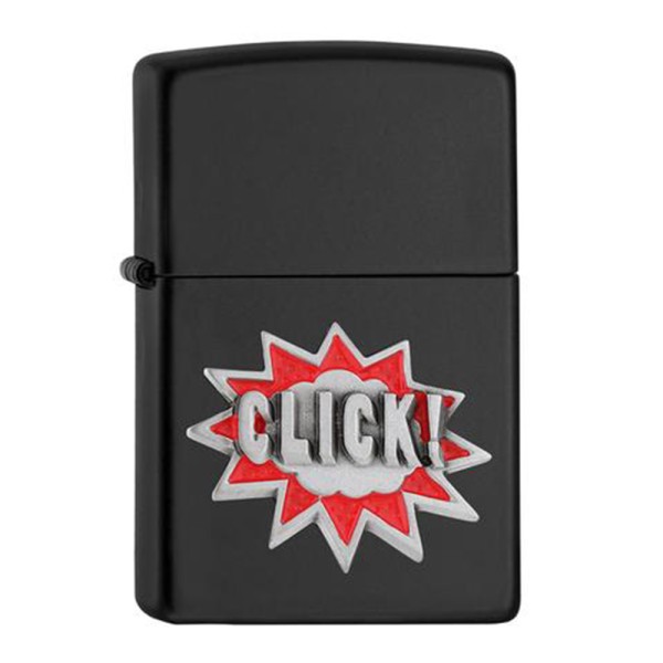 Zippo Lighter Black Matte Click