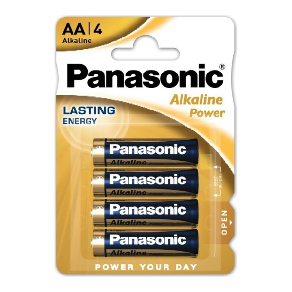 Panasonic Alkaline Power Batteries AA (Pack of 4)