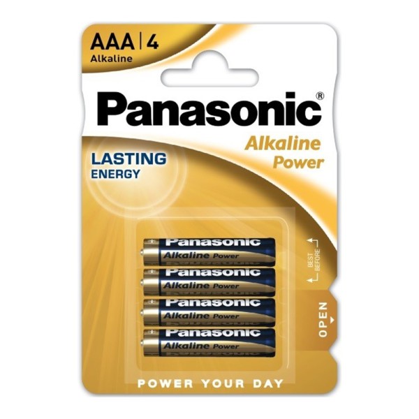 Panasonic Alkaline Power Batteries AAA (Pack of 4)