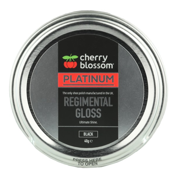 Cherry Blossom Platinum Regimental Gloss Shoe Polish