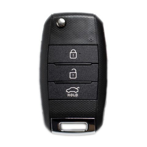 Key Empty Shell Silver Nickel - 3 Buttons For Kia Vehicles