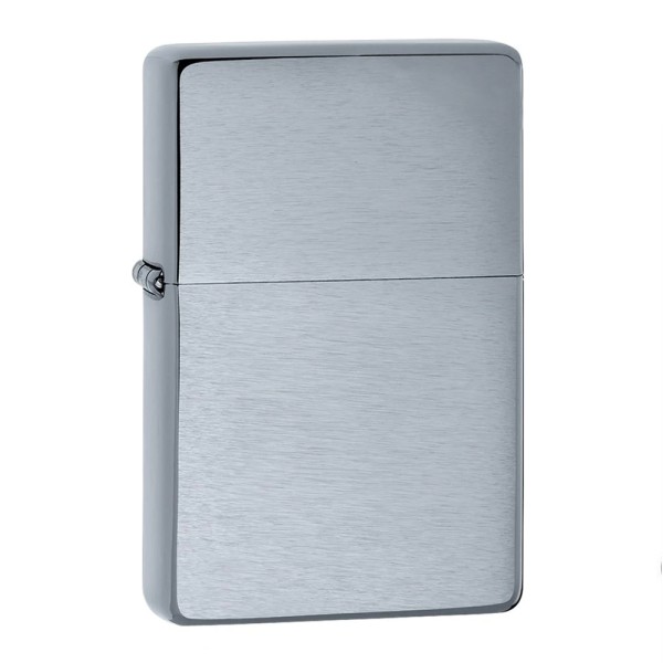 Zippo Lighter Vintage Brushed Chrome without slashes