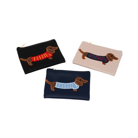 Sausage Dog Mini Purse, Assorted Colours (Beige, Black &...