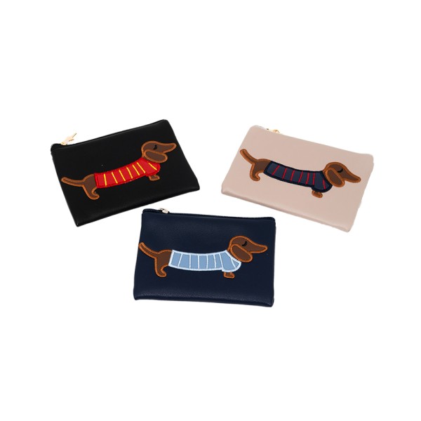 Sausage Dog Mini Purse, Assorted Colours (Beige, Black & Navy)
