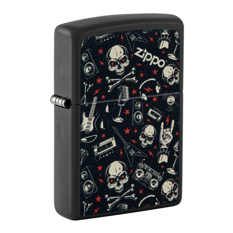 Zippo Lighter Grunt Pattern with Skulls