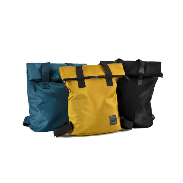 Roll Top Rucksack, Backpack choice of Black/Teal/Mustard