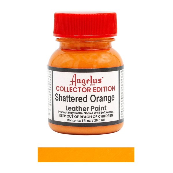 Angelus Collection Edition Acrylic Leather Paint 1 fl oz/30ml Shattered Orange.