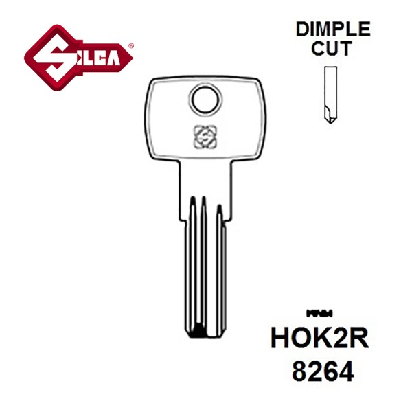 Silca HOK2R Hok Dimple Blank 