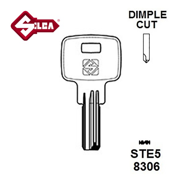 Silca STE5 Stem Padlock Dimple Blank 