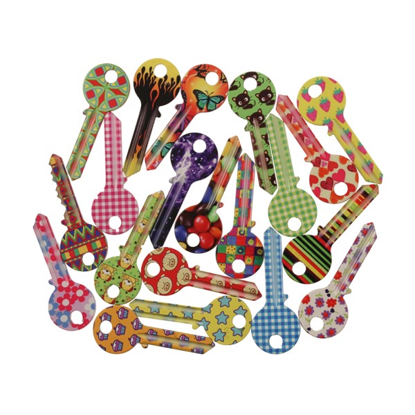 Assorted Coloured Fun Keys Hook 5998 UL054 6 Pin Universal